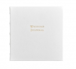 White Pebble Grain Leather Wedding Journal